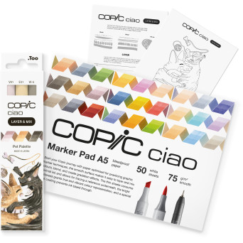 Set of Copic Ciao Layer & Mix dual-tip alcohol-based markers - Pet Palette