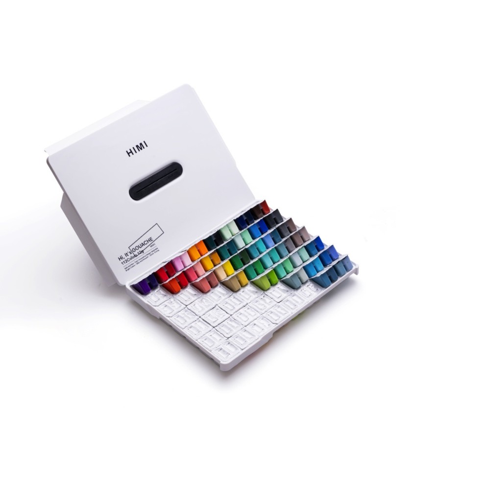 Set of Twin Cup Gouache paints - HIMI - White 112 pcs. x 12 g