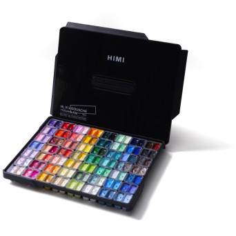 Set of Twin Cup Gouache paints - HIMI - Black 112 pcs. x 12 g