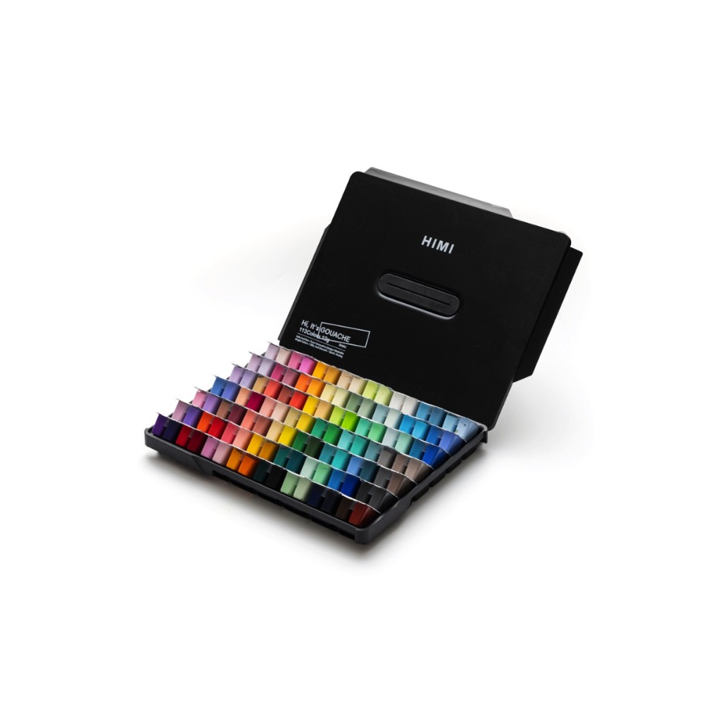 Set of Twin Cup Gouache paints - HIMI - Black 112 pcs. x 12 g