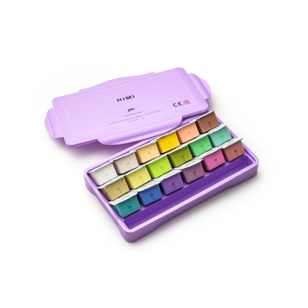 Set of Jelly Cup Pastel Gouache - HIMI - 18 pcs. x 30 g