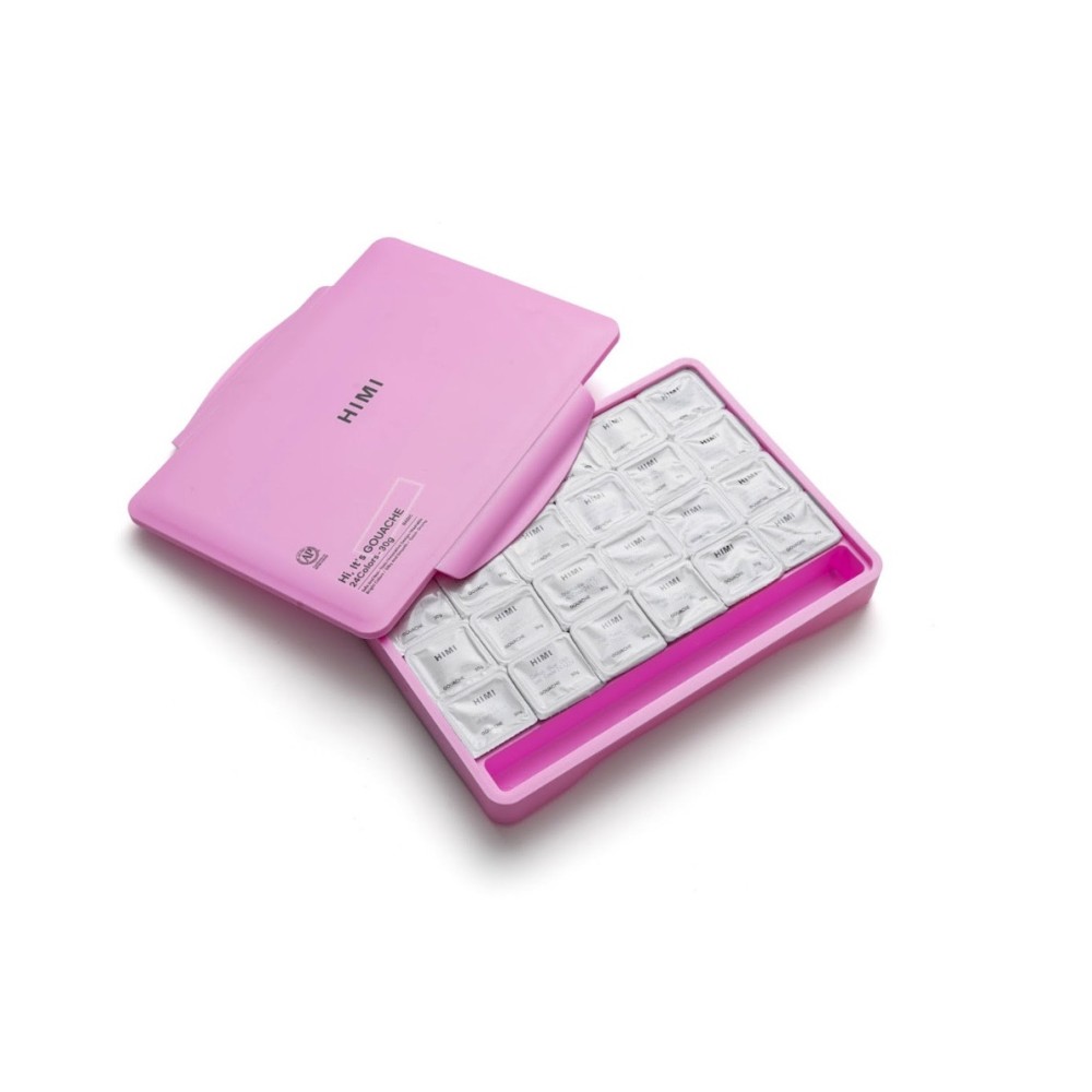 Set of Jelly Cup Gouache - HIMI - Pink, 24 pcs. x 30 g