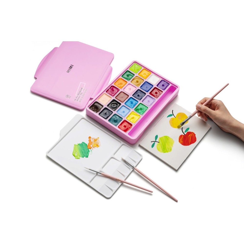 Set of Jelly Cup Gouache - HIMI - Pink, 24 pcs. x 30 g