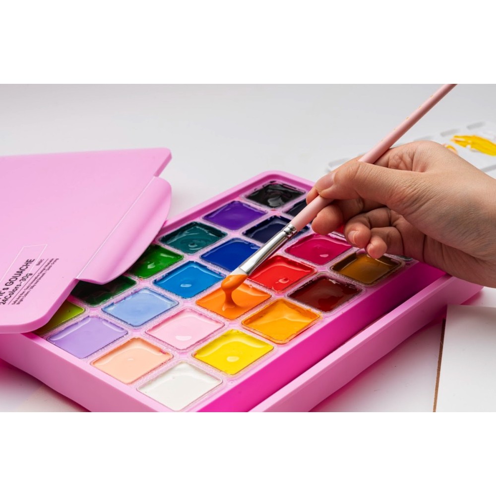 Set of Jelly Cup Gouache - HIMI - Pink, 24 pcs. x 30 g