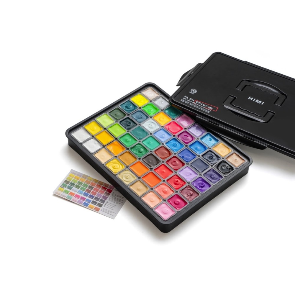 Set of Jelly Cup Gouache - HIMI - Black 56 pcs. x 30 g