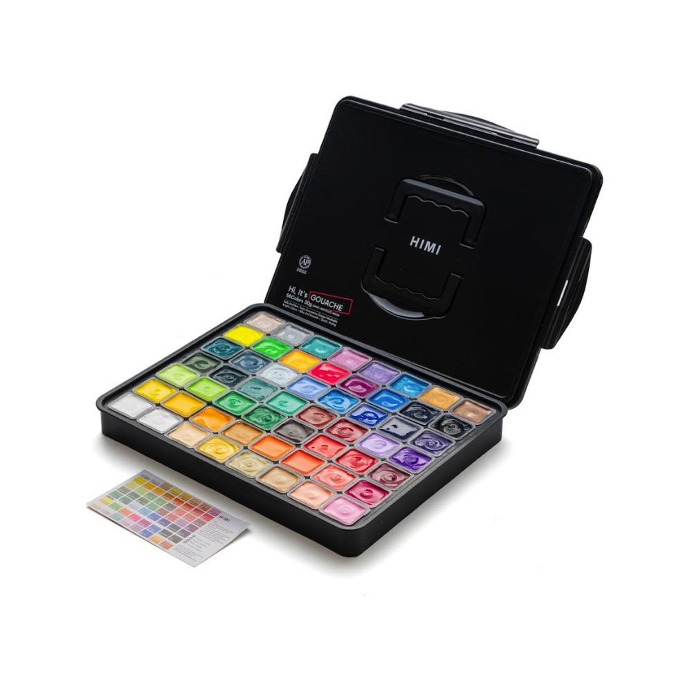 Set of Jelly Cup Gouache - HIMI - Black 56 pcs. x 30 g