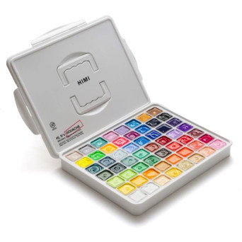 Set of Jelly Cup Gouache - HIMI - White 56 pcs. x 30 g