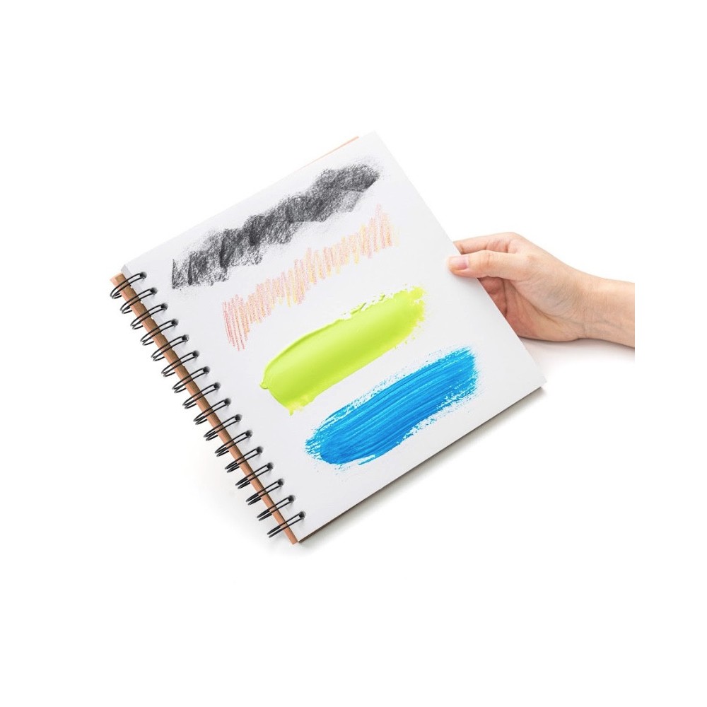 Spiral-bound HIMI gouache pad 21,6 x 21,6 cm - HIMI - Green 160 g 50 sheets