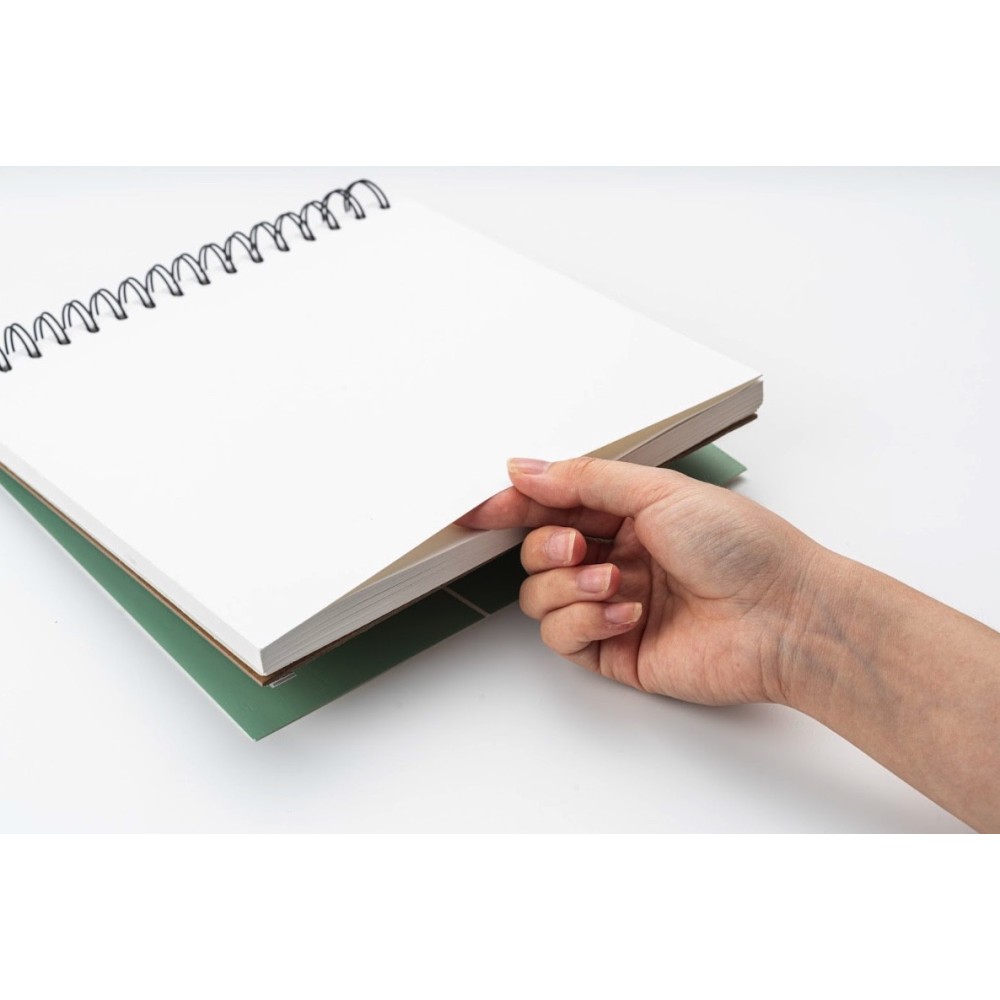 Spiral-bound HIMI gouache pad 21,6 x 21,6 cm - HIMI - Pink 160 g 50 sheets