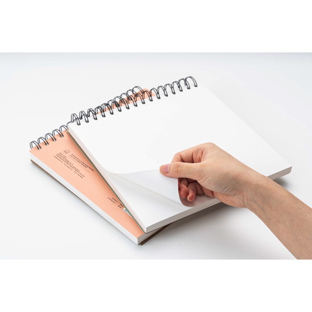 Spiral-bound HIMI gouache pad 21,6 x 21,6 cm - HIMI - Pink 160 g 50 sheets