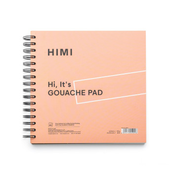 Blok do gwaszy na spirali 21,6 x 21,6 cm - HIMI - Pink 160 g 50 ark.