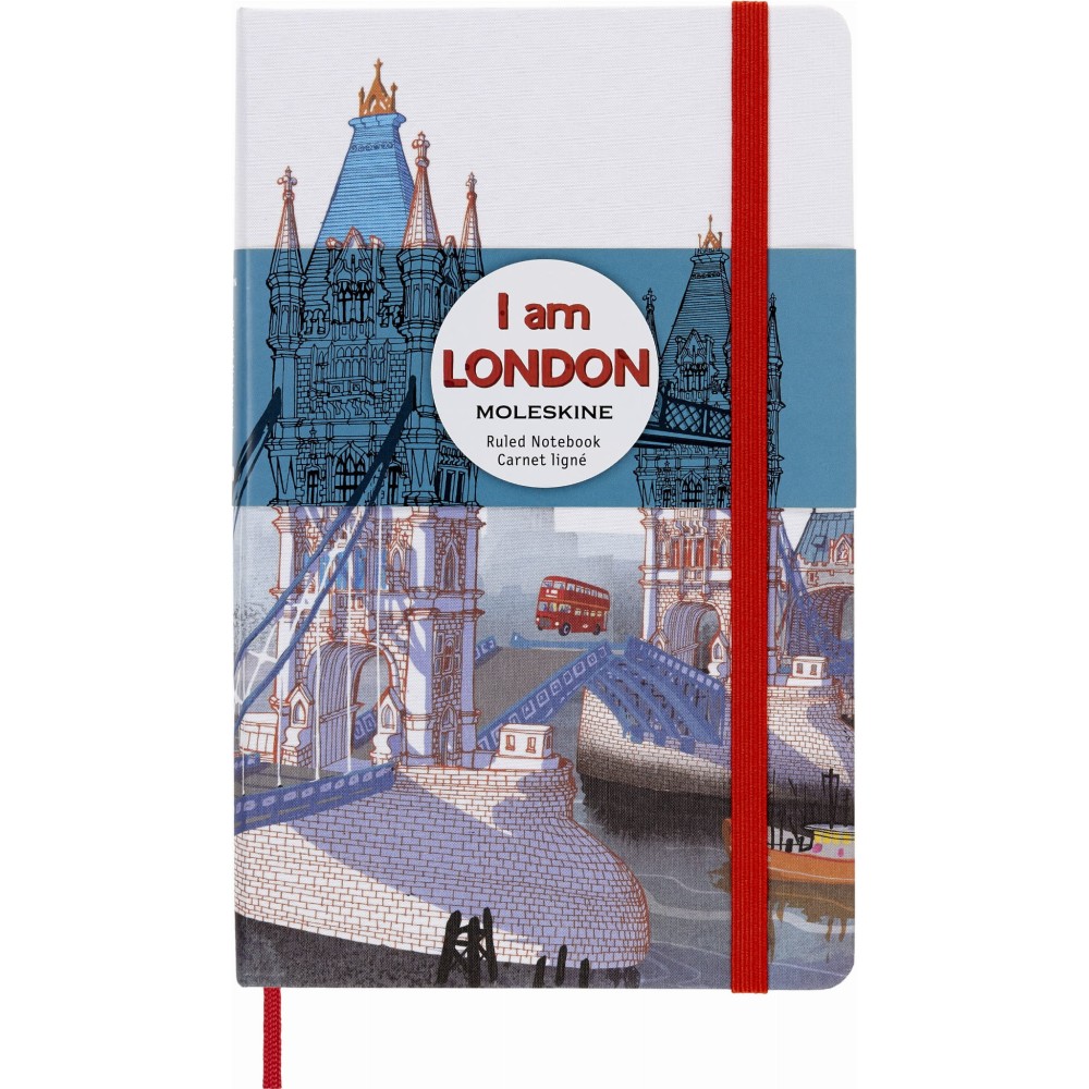 Notatnik w linie I am London 13 x 21 cm - Moleskine - twarda okładka
