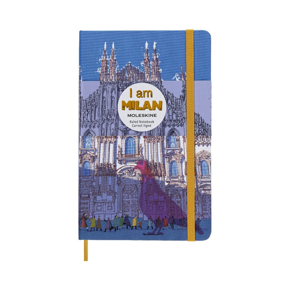 Notatnik w linie I am Milan 13 x 21 cm - Moleskine - twarda okładka
