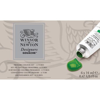 Set of Primary Gouache paints - Winsor & Newton - 6 x 14 ml
