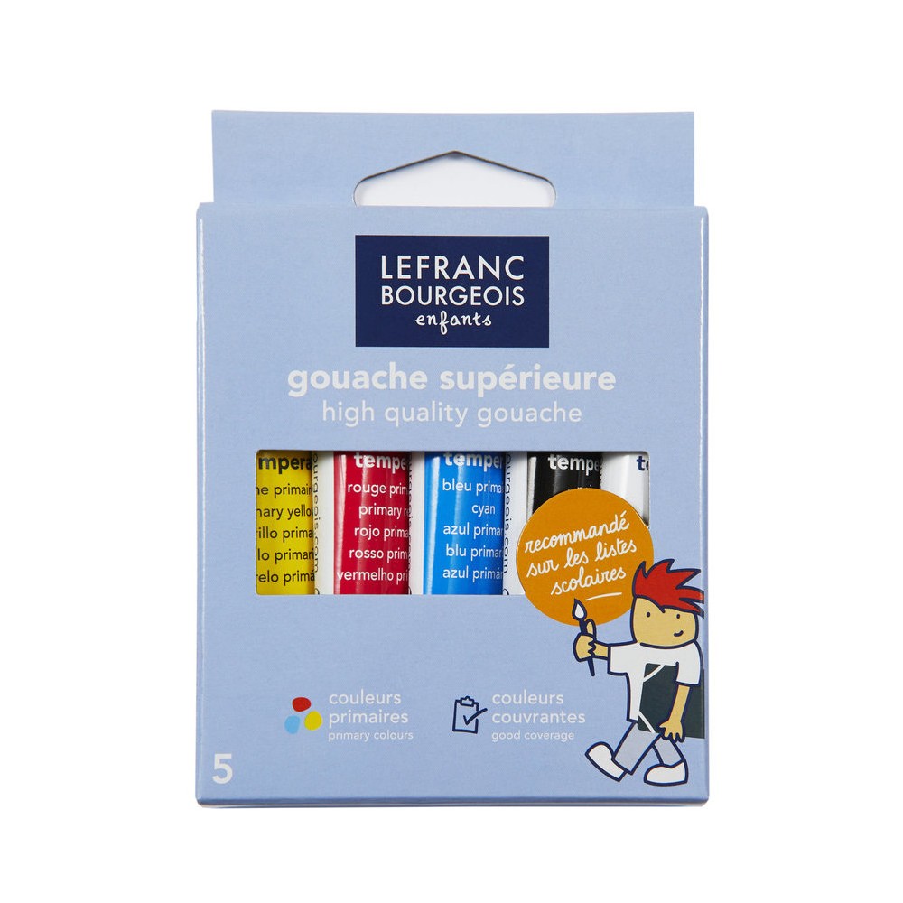 Set of Gouache paints - Lefranc & Bourgeois - 5 x 10 ml