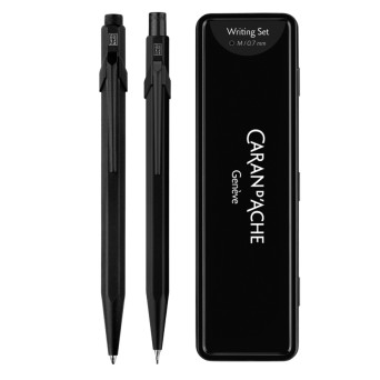 Zestaw długopis 849 i ołówek 844 - Caran d'Ache - Black Code 2 szt.