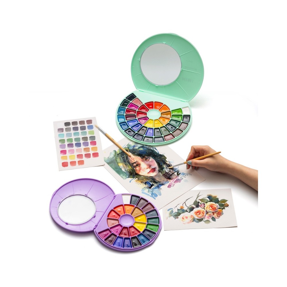 Set of Semi-Moist watercolors - HIMI - 38 pcs.