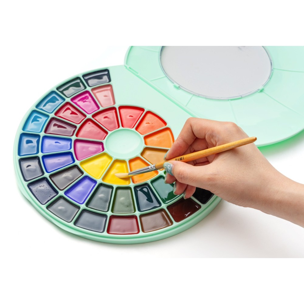Set of Semi-Moist watercolors - HIMI - 38 pcs.
