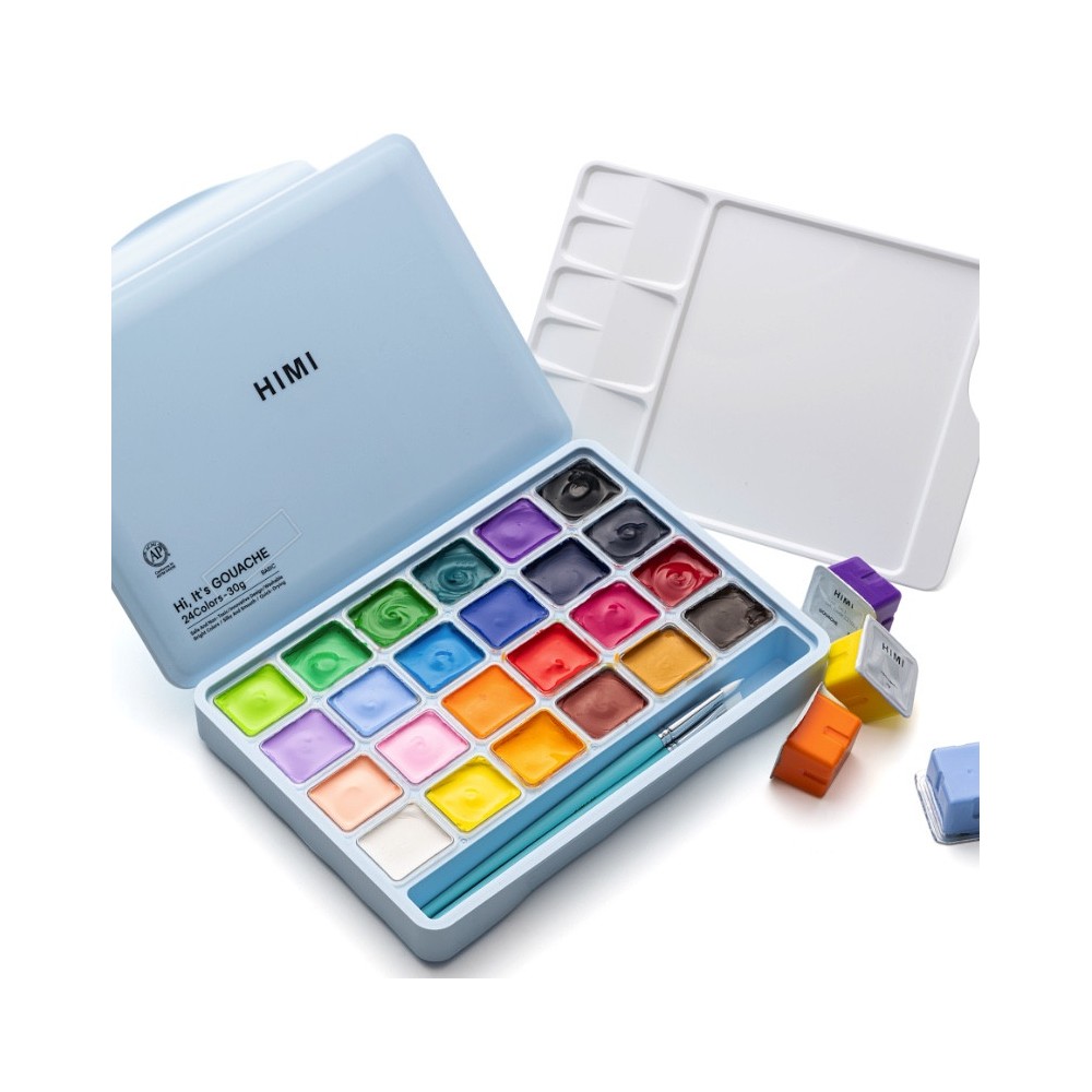Set of Jelly Cup Gouache Basic - HIMI - 24 pcs. x 30 g
