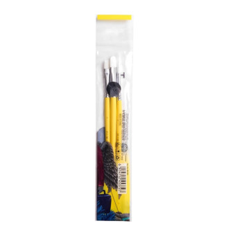 Zestaw pędzli syntetycznych Little Bird - HIMI - Yellow 3 szt.