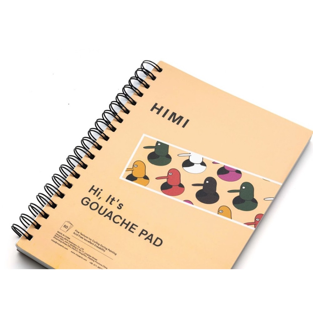 Spiral-bound gouache pad 17,8 x 25,4 cm - HIMI - 160 g 50 sheets