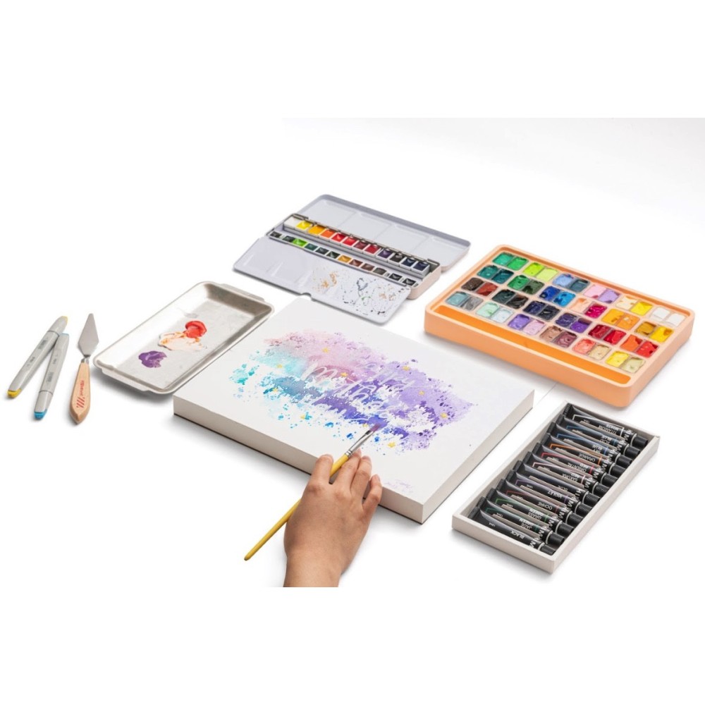 Mixed Media paper pad 22,9 x 30,5 cm - HIMI - 180 g 90 sheets