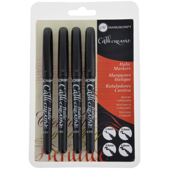 Set of the Callicreative Italic Markers - Manuscript - 4 pcs.