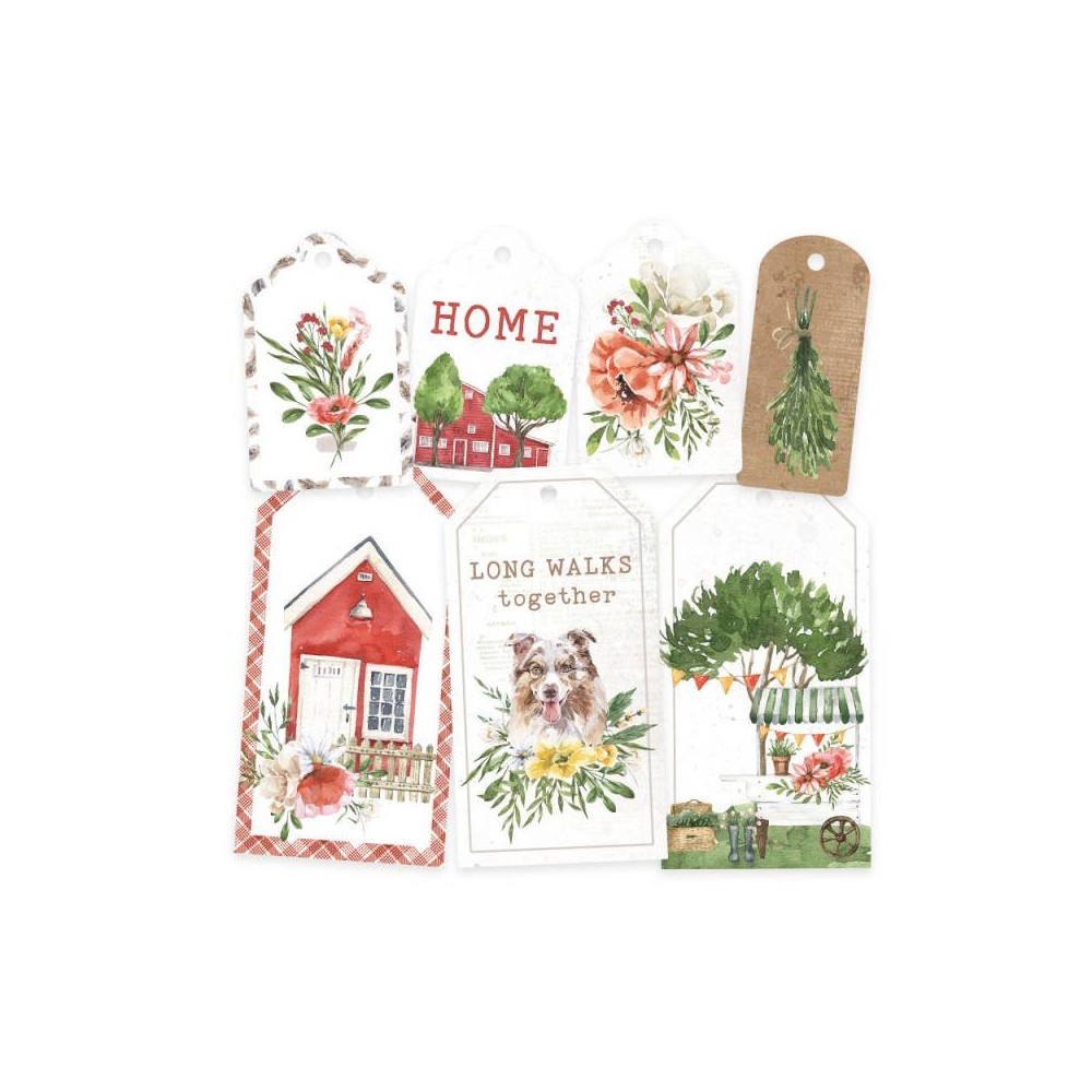 Decorative tags - Piątek Trzynastego - Farm Sweet Farm 03 7 pcs.
