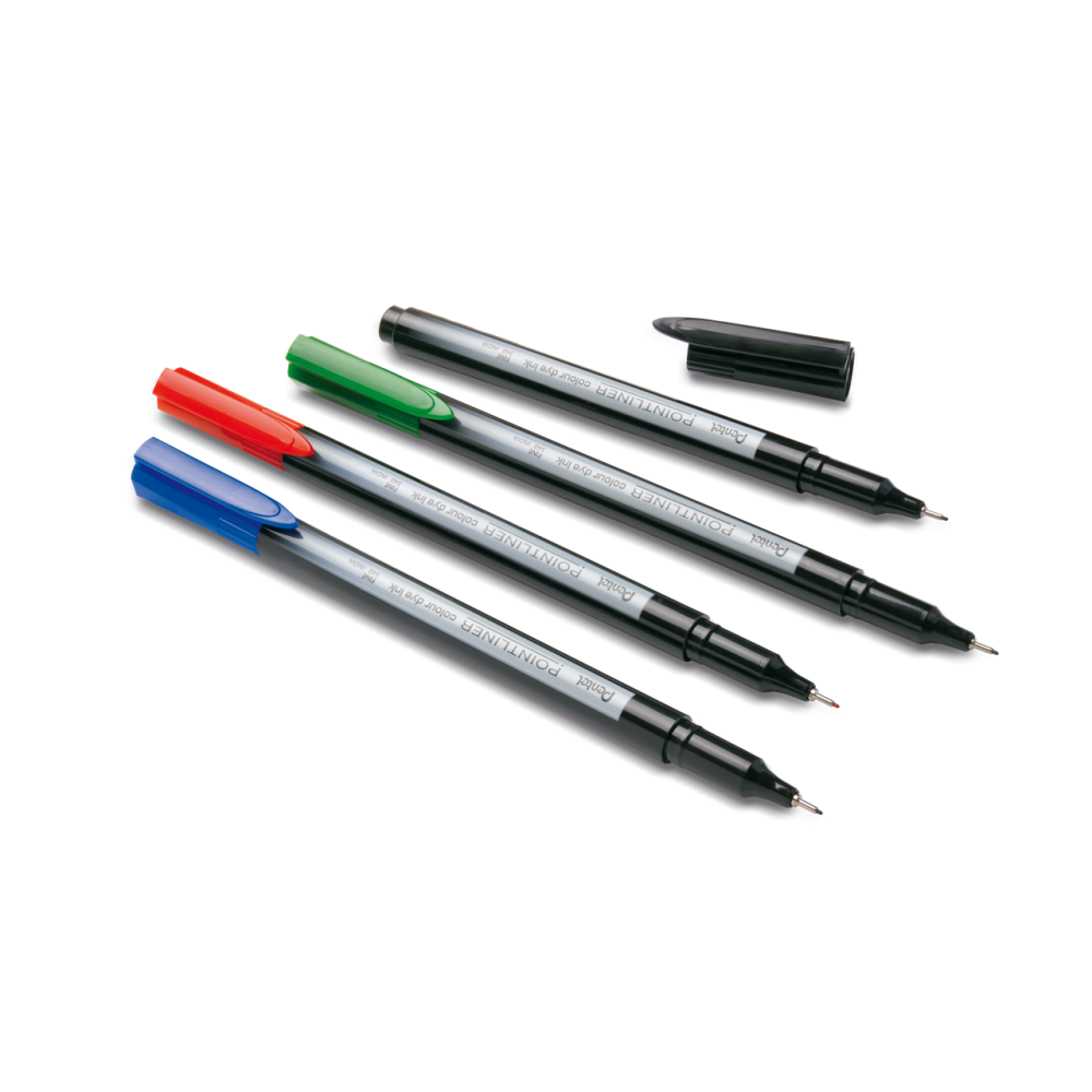 Set of Pointliner Colour fineliners 0,4 mm - Pentel - 4 pcs.