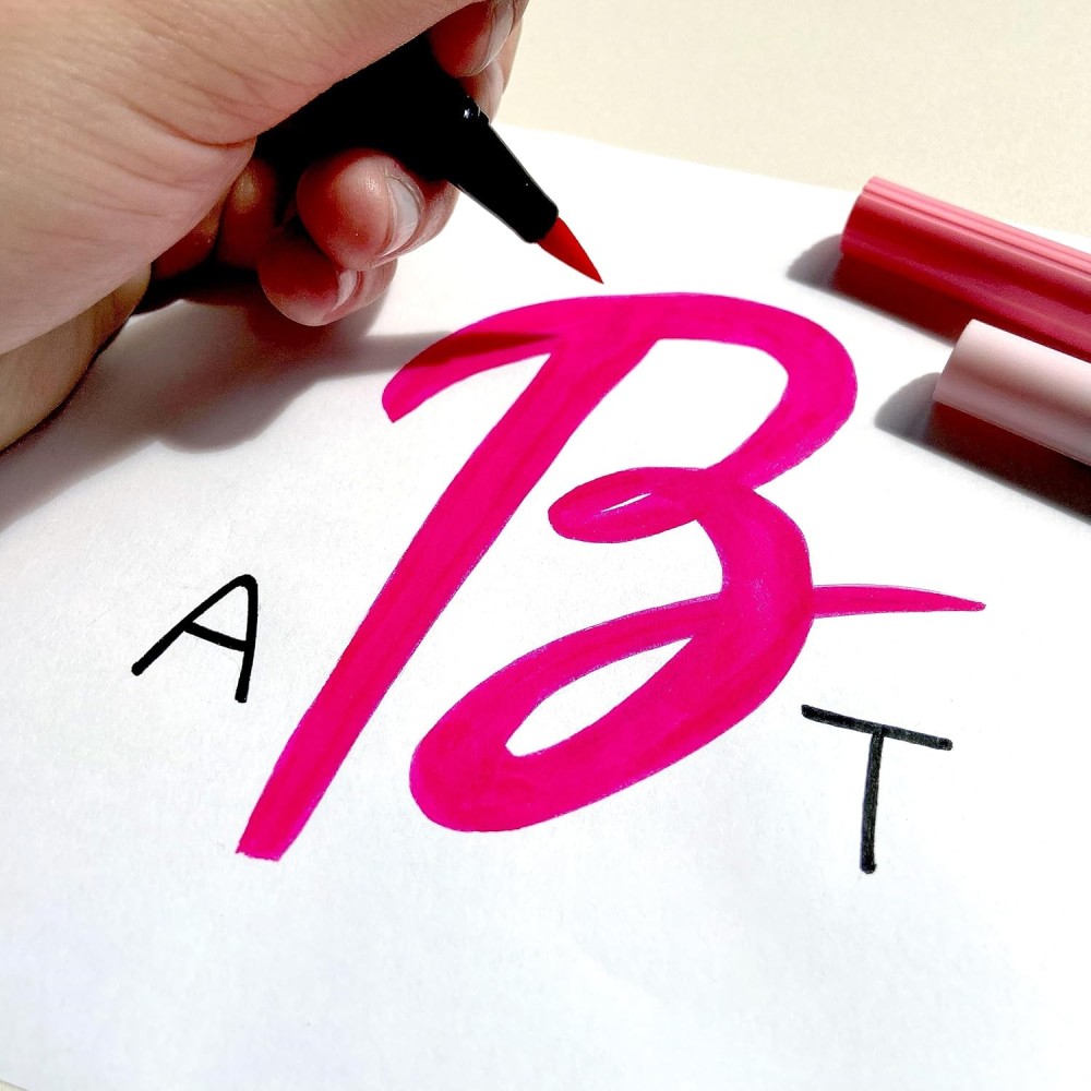 Set of Dual Brush Pens Pink - Tombow - 6 pcs.