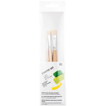 Zestaw płaskich pędzli Starter Set - Rico Design - 3 szt.
