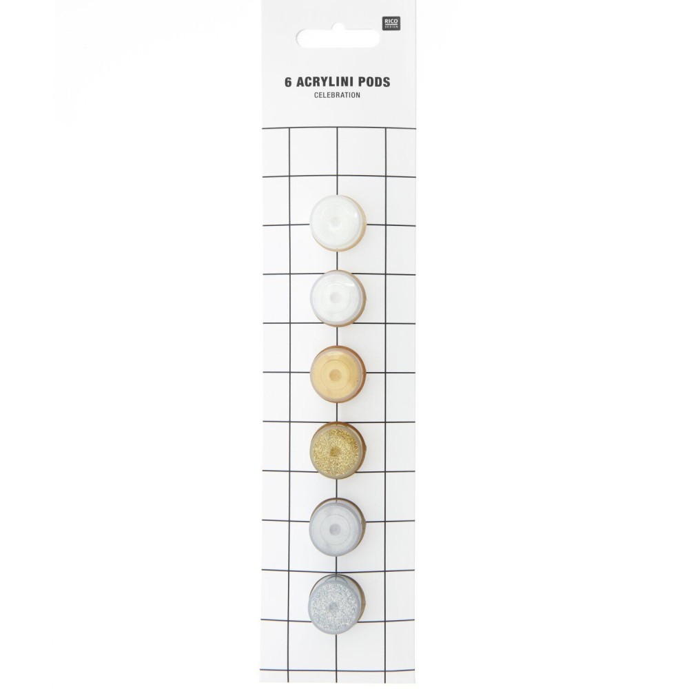 Set of Acrylini Celebration acrylic paints - Rico Design - 6 x 3,5 ml