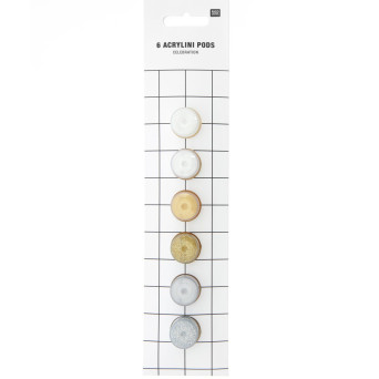 Set of Acrylini Celebration acrylic paints - Rico Design - 6 x 3,5 ml