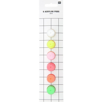 Zestaw farb akrylowych Acrylini Neon - Rico Design - 6 x 3,5 ml