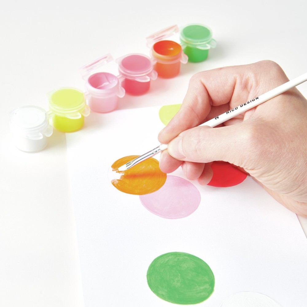 Set of Acrylini Neon acrylic paints - Rico Design - 6 x 3,5 ml