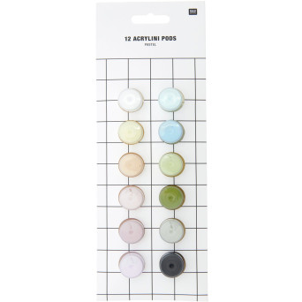 Zestaw farb akrylowych Acrylini Pastel - Rico Design - 12 x 3,5 ml