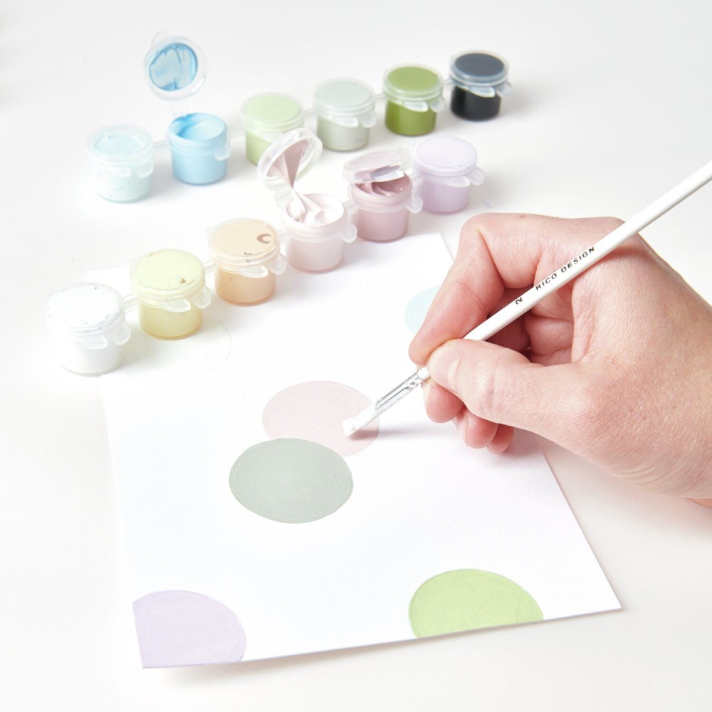 Set of Acrylini Pastel acrylic paints - Rico Design - 12 x 3,5 ml