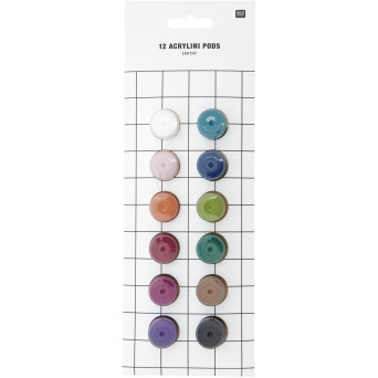 Zestaw farb akrylowych Acrylini Earthy - Rico Design - 12 x 3,5 ml