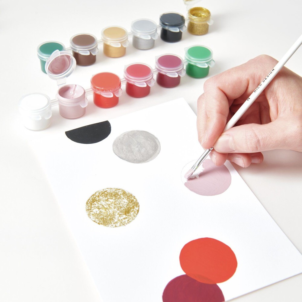 Zestaw farb akrylowych Acrylini Festive - Rico Design - 12 x 3,5 ml
