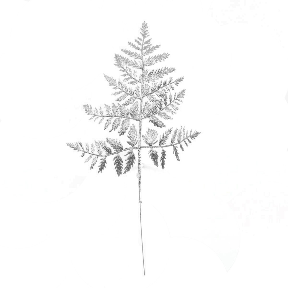 Christmas Fern branch - silver 36 cm