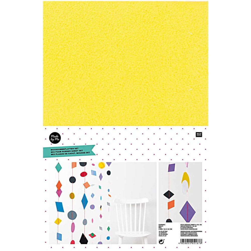 Set of rubber sponge 20 x 30 cm - Paper Poetry - 2 mm 10 pcs.