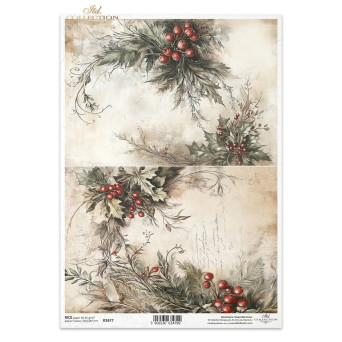 Papier do decoupage A4 - ITD Collection - ryżowy R2677