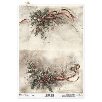 Papier do decoupage A4 - ITD Collection - ryżowy R2676