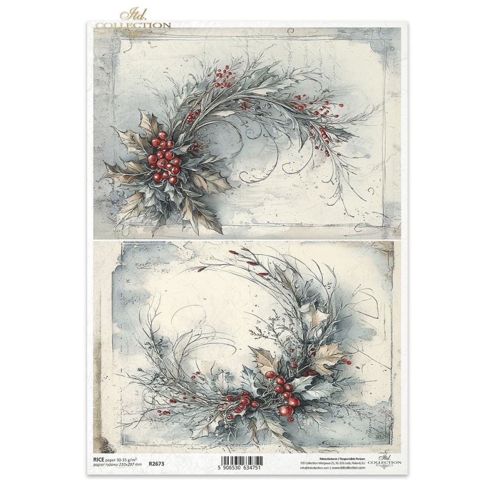 Decoupage rice paper A4 - ITD Collection - R2673