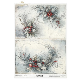 Papier do decoupage A4 - ITD Collection - ryżowy R2672