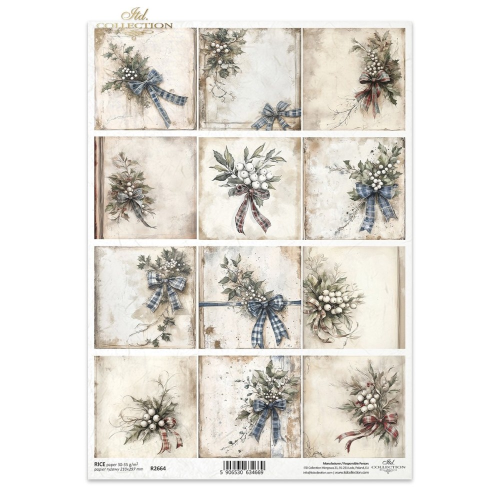 Decoupage rice paper A4 - ITD Collection - R2664