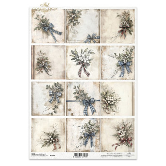 Papier do decoupage A4 - ITD Collection - ryżowy R2664