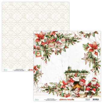 Papier do scrapbookingu 30,5 x 30,5 cm - Mintay - Holly Jolly 01