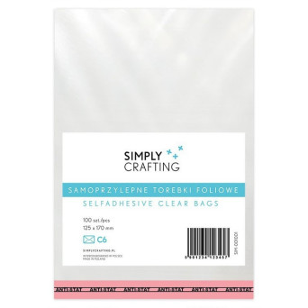 Torebki, woreczki foliowe z klejem - Simply Crafting - C6, 100 szt.