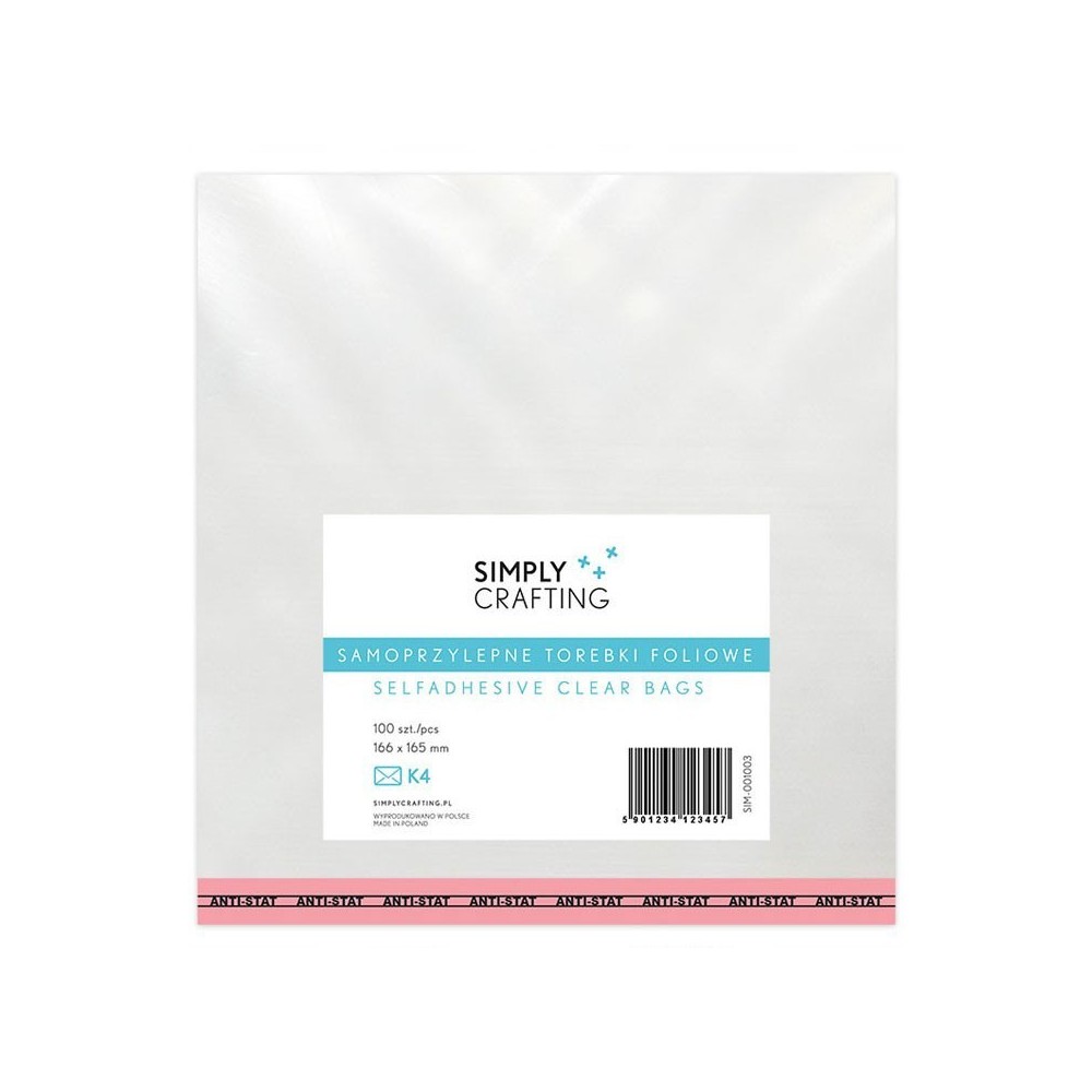 Self-adhesive foil plastic bags K4 100 pcs